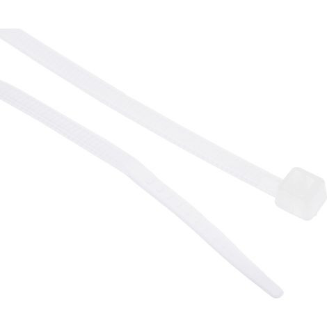 Serre-câble RS PRO Naturel en Nylon 66, 100mm x 2,5 mm ( Prix pour Sachet de 100 )