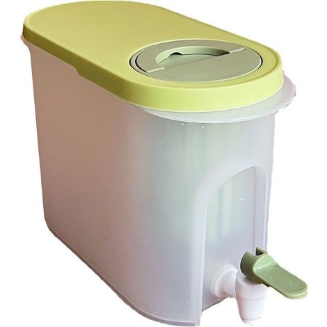 Bidon d'eau réfrigérante de 3,9L avec robinet, grande capacité, résistant aux hautes températures, en plastique vert (1/5)