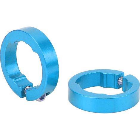 Zweiteilige Fahrradgriffe mit Klemmringen aus Aluminiumlegierung – praktisch und stilvoll, für 22,2-mm-Lenker, Blau (1/5)
