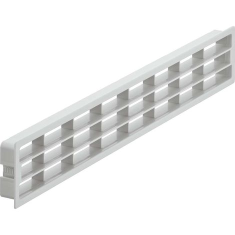 Cyclingcolors – Grille aération VMC rectangulaire en plastique Delrin – 458 x 65mm – Circulation d'air + de 190 cm² – Installation encastrée avec clips réglables