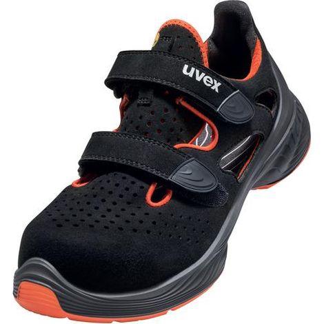 Uvex 6848044 1 G2 Sandalen S1 68480 schwarz, rot Weite 14 Größe 44 (1/2)