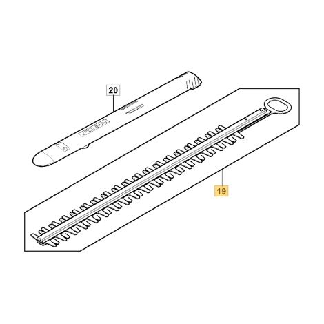 Heckenscherenmesser Modelle PH900e SPH900AE ORIGINAL STIGA 118811355/0