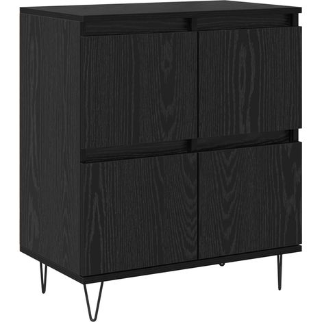 Maison Exclusive - Aparador Roble Negro 60 x 35 x 70 cm (1/5)
