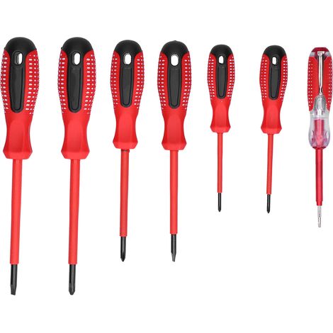 Ensemble de 7 tournevis magnétiques isolés pour électricien, outil de réparation et de fixation manuel (1/5)