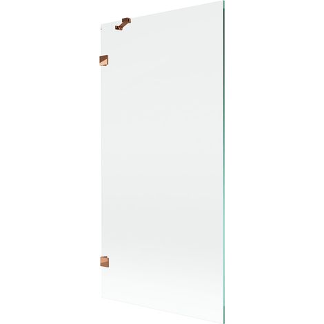 Mexen Lunar mampara de baño de 1 hoja 90 x 150 cm, transparente, oro rosa - 897-090-000-60-00 (1/5)