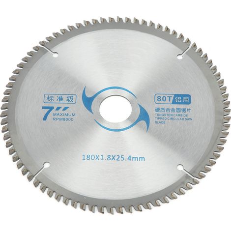 Lame de scie circulaire de 7 pouces, disque de coupe en alliage dur pour bois, 80 dents (1/5)