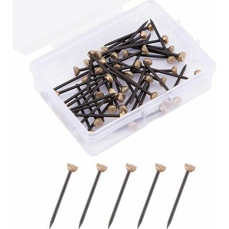 Packung mit 50 Aufhängenägeln für Gipskartonrahmen, inklusive Aufbewahrungsbox aus Kunststoff. – AquaForge (1/5)
