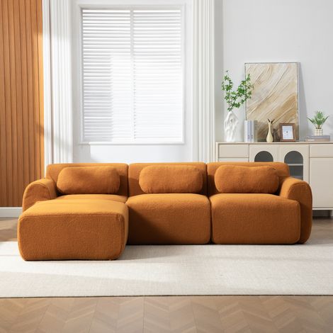 Canapé modulaire compressible en chenille, base antidérapante adaptée aux salons et autres espaces intérieurs (1/5)