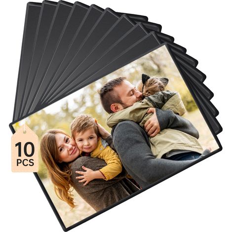 Ensemble de 10 - Autocollants cadre photo magnétique - PVC transparent - 15 cm - Mur photo magnétique réfrigérateur,8,115, 165 (1/5)