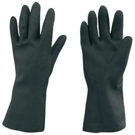 Guanti da lavoro in neoprene XL nero interno cotone resistente ad acidi