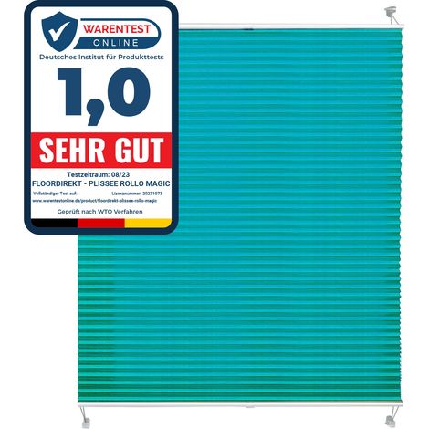 Plissee Faltrollo Magic Casa pura® Petrol 120 x 200 cm (1/5)