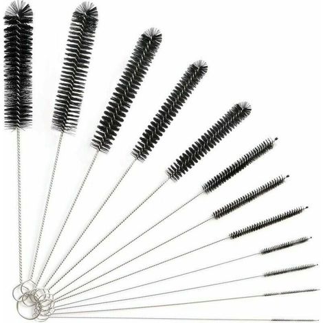 12pièce Tube Brosse de Nettoyage,Goupillon Nettoyage,Brosse de Nettoyage Tube pour Bouteille en Verre Bébé Biberon Bouilloire Clavier, Tuyau Brosses de Nettoyage,Brosse de Nettoyage Bouteille (1/5)