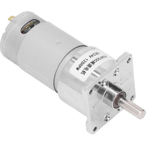 Motoréducteur à vis sans fin autobloquant 24 V CC avec arbre central, rotation horaire/antihoraire, référence 42F555, 120 tr/min (1/5)