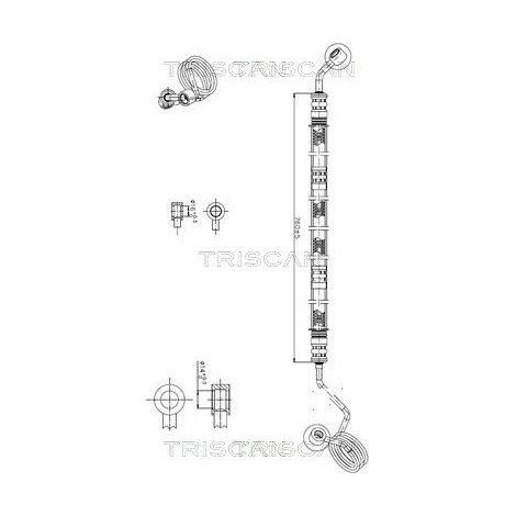 Tuyau hydraulique, direction TRISCAN 8516 29033 SKODA 8D1 422 893 BJ
