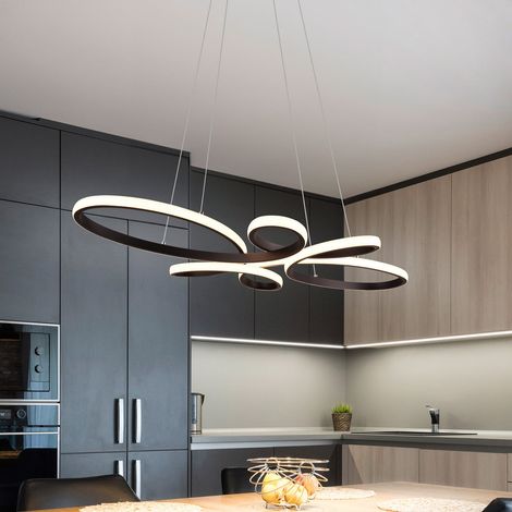 [NEUWERTIG] B-Ware LED-Pendelleuchte Fly schwarz matt 3.000 K 83 cm x 45 cm dimmbar TRIO LIGHTING (1/2)