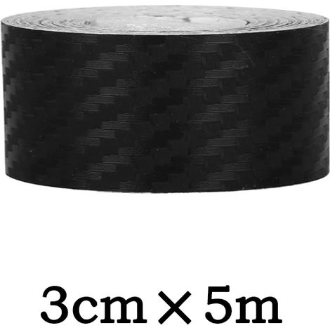 Bande adhésive décorative pour voiture en fibre de carbone 3D (3 cm x 5 m) : protection anti-rayures,imperméable,idéale pour les seuils de porte,de coffre et de pare-chocs (1/3)