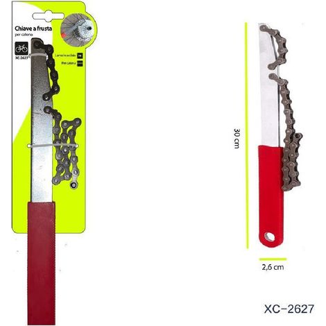 TRADE SHOP - Chiave A Frusta Per Catena Ruota Dentata Strumento Riparazione Bicicletta Xc2627 -