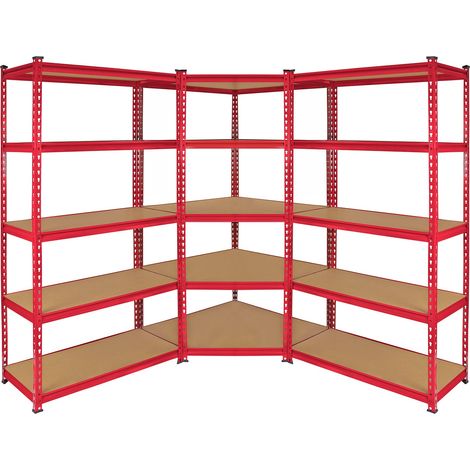 3 x Z-Rax Lagerregal Stahlregal Werkstattregal Eckregal Garage Keller Regal 90cm B
