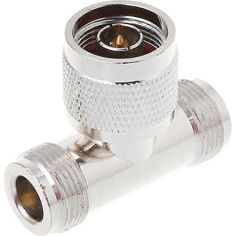 Adaptateur coaxial triple RF à 3 voies pour connecteur N mâle en forme de T vers 2 connecteurs N femelles (1/4)
