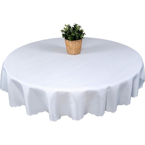 Tovaglia rotonda, bianca liscia, Fi 120, Tovaglia rotonda, bianca liscia, Materiale (1/5)