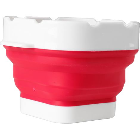 Seau pliable pour le nettoyage des pinceaux, de fabrication professionnelle avec un fond en silicone épais, adapté aux débutants, livré avec une planche à récurer, rouge.