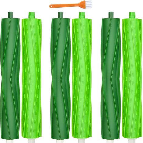 CYRILL – Spazzola di ricambio per iRobot Roomba i7 i7+ i3 i3+ i4 i4+ i6 i6+ i8 i8+ E5 E6 E7, 6 spazzole in gomma (1/5)