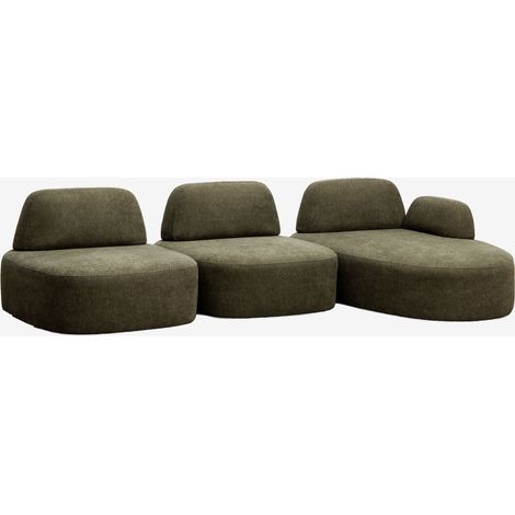 Sofá modular chaise longue derecho de 3 piezas tapizado Giorgia SKLUM (1/5)