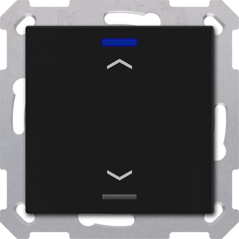 MDT KNX Taster Light 55 1-fach RGBW Schwarz matt Jalousie BE-TAL550106.A1