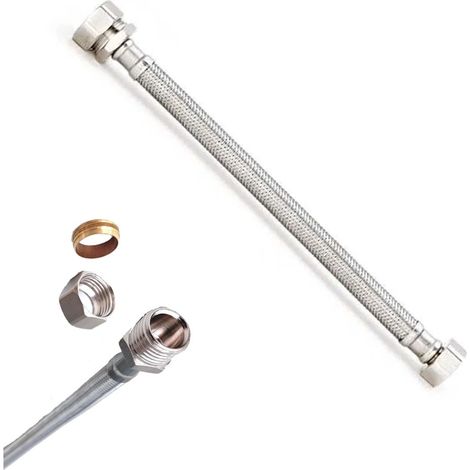 Essentials 22mm x 3/4"" x 30cm Flexible Tap Connector - 12.5mm Bore