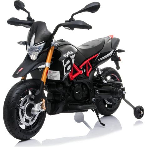 Aprilia Dorsoduro 900 12V - Moto Eléctrica para Niños - 3 a 6 años - Negro