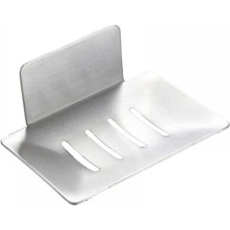 portasapone da parete, non richiede foratura, portasapone da doccia in acciaio inox (argento), portasapone autoadesivo in acciaio inox per riporre la spugna