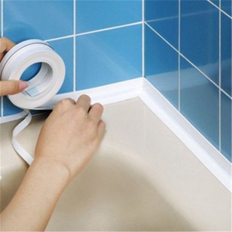 striscia sigillante-nastro per bagno-nastro per bordi cucina-nastro antimuffa-striscia impermeabile-nastro sigillante (1/5)