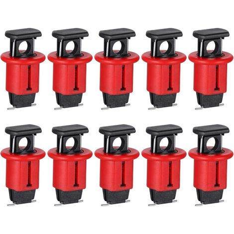 Packung mit 10 Miniatur-Leistungsschaltern zur elektrischen Trennung, rot, Miniatur-Leistungsschalter