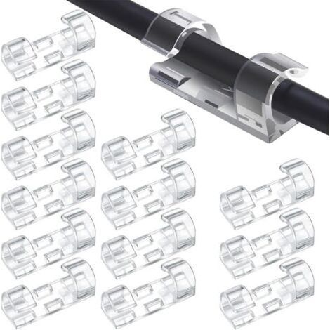 40 Self-Adhesive Cable Clips Plastic Fixing for Home, Car, Office (1/5)
