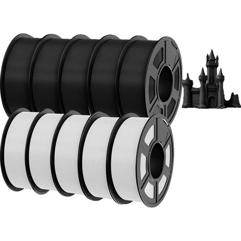 Filamento per stampante 3D, materiale ecologico, elevata resistenza e robustezza, PLA Meta-5BK5WT-11KG (1/2)