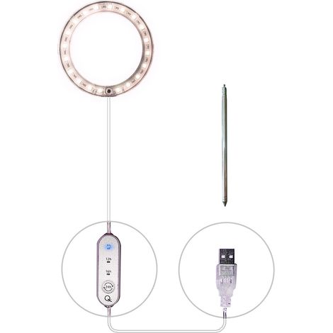 Lampe de croissance LED ABS 5V 53,55 lm/W à une tête, spectre complet jaune, pour plantes (1/5)