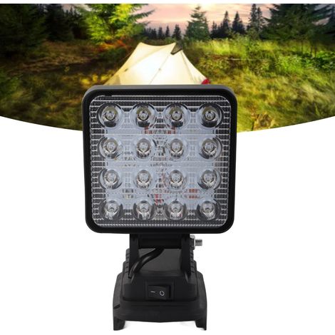 Lampe d'éclairage extérieur sans fil à batterie lithium-ion, lampe de camping multifonctionnelle et portable, lampe de chantier compatible avec les modèles BL1830, BL1840, BL1850 et BL1860. (1/5)