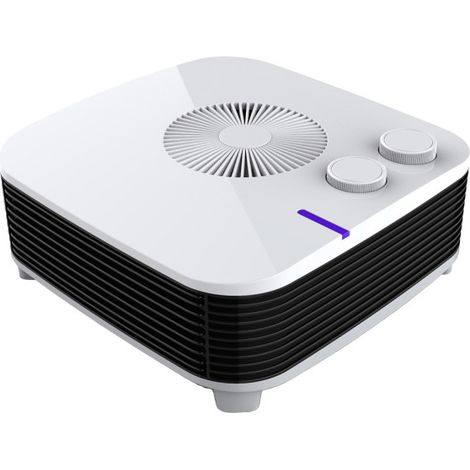 Termoventilatore Elettrico Style 2000w Bianco Orizzontale 2potenze 3funzioni Termost.reg. 11,5x26x26 cm