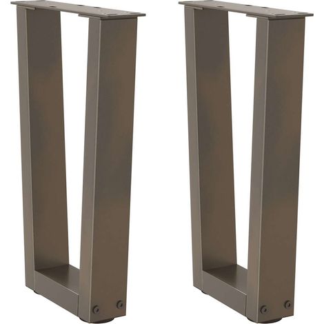 Couchtischbeine V-Form 2 Stück Naturstahl 28x(42-43,3) cm Stahl