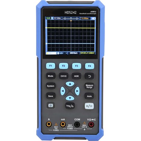 Multimètre oscilloscope portable HDS242, générateur de signaux et de formes d'onde, testeur multifonctionnel, prise UE 100-240 V (1/5)