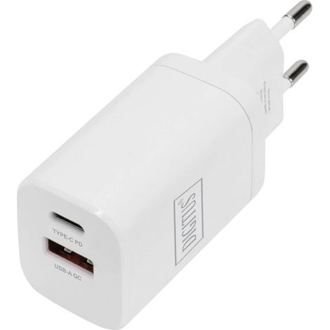 Digitus DA-10062 Chargeur USB 30 W pour prise murale, intérieure Courant de sortie (max.) 3 A 1x USB-A, 1x USB-C® Nbr. de sorties: 2 x D277332 (1/5)