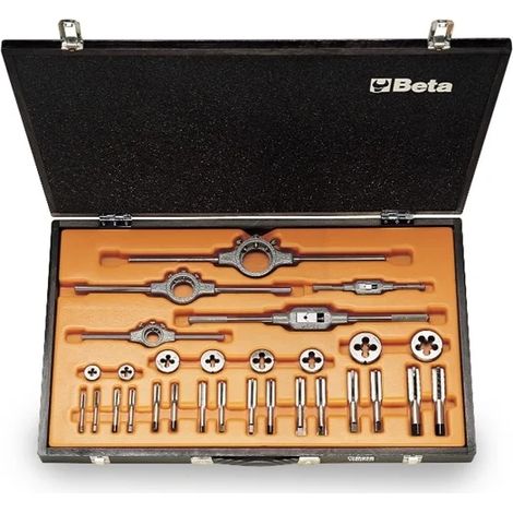 Beta 446asf/c29 assortiment de tarauds et matrices en acier chromé à pas variable - 29