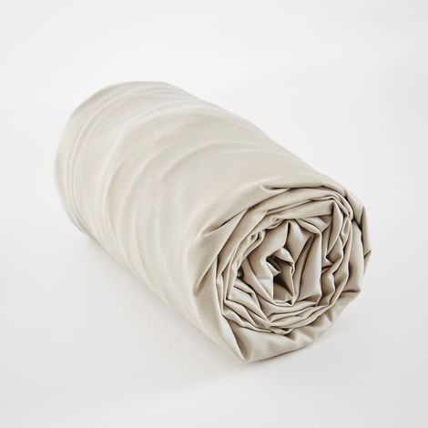 Drap housse 160 x 200 cm en satin de bambou – Salomé PAMPA – Bonnet 30 cm (1/3)