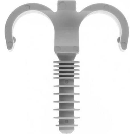 Ramclip Double Collier-Cheville, Gris, 25mm, Seau de 60