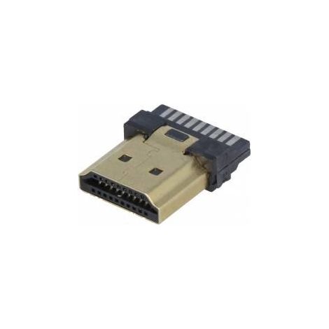 Conector HDMI 19pin Gold Flash Sin Carcasa