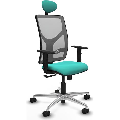 Silla de oficina piqueras y crespo Motilla gris tela malla (1/2)