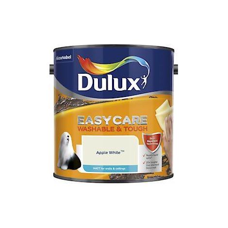 Dulux Easycare Washable & Tough Matt Emulsion Paint - 2.5L - Apple White