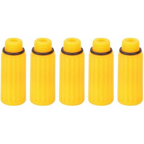 5 Pcs Tige de reniflard de compresseur d'air, 0.35in filetage mâle ingénierie en plastique respiration buse soupape d'évent cap pour pompe de compresseur d'air,Seuçais (1/5)