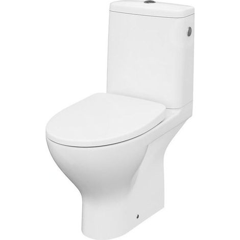 Cersanit Moduo - WC à poser avec abattant SoftClose, sortie vario, remplissage latéral, CleanOn, blanc K116-036 (1/3)