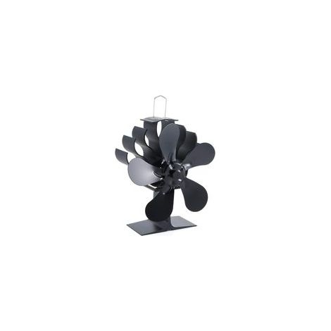 Ventilateur thermélectrique 5 pales pour poêles à bois et cheminées – Soufflante écologique sans électricité, fonctionne avec la chaleur du foyer (1/5)